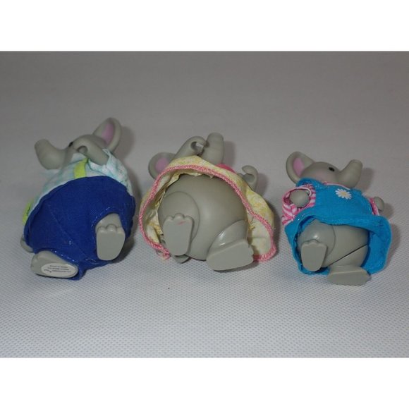 Lil Woodzeez Oliphant Elephants Family Mother Father Little Girl Bundle Lot Set - Picture 3 of 4
